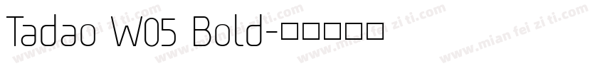Tadao W05 Bold字体转换